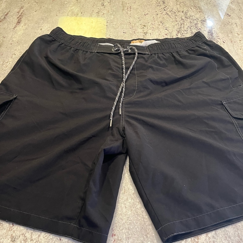3XL/3X Cargo Swim Trunks/Surf Shorts-black men’s